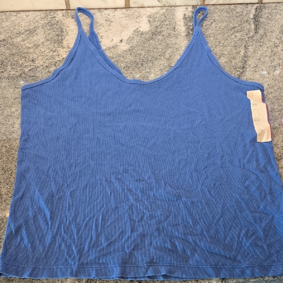 Universal Thread Ribbed Blue Cami - Picture 1 of 5